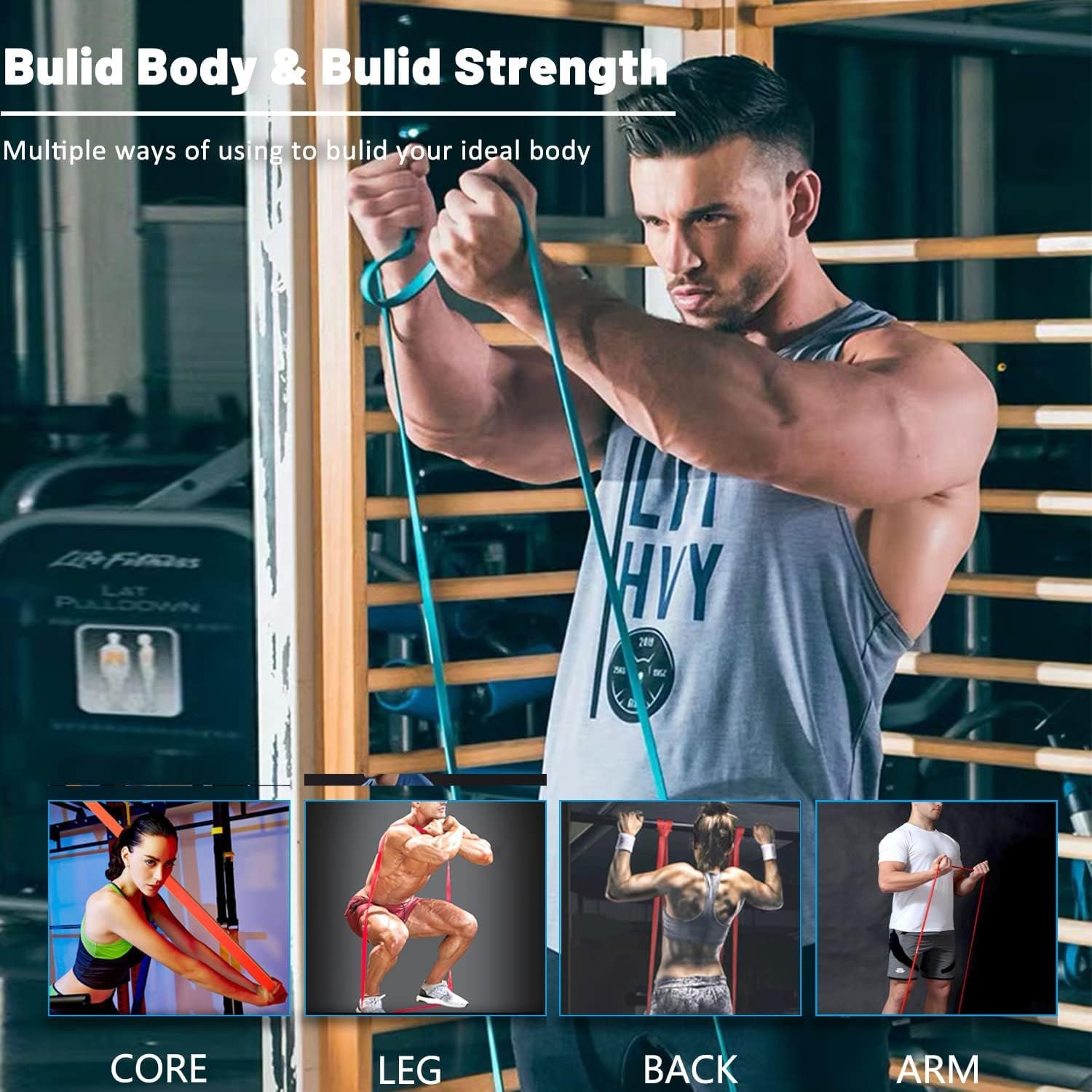 Resistance Bands Set - Pull Up Assist Bands for Workout, Fitness, Physical Therapy