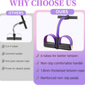 Pedal Resistance Bands with Handles, 6-Tube Tension Training for Full-Body Workout