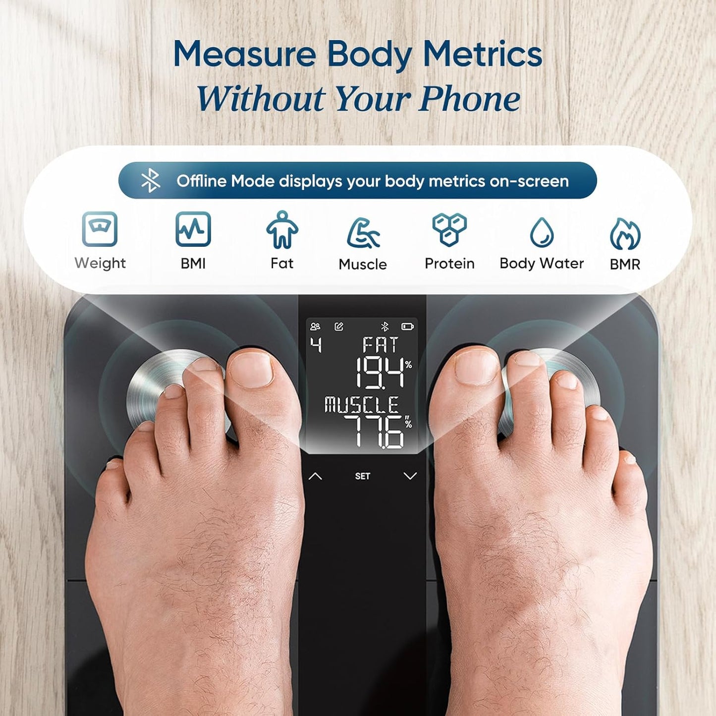 Etekcity Smart Scale with BMI, Body Fat, and 13 Metrics