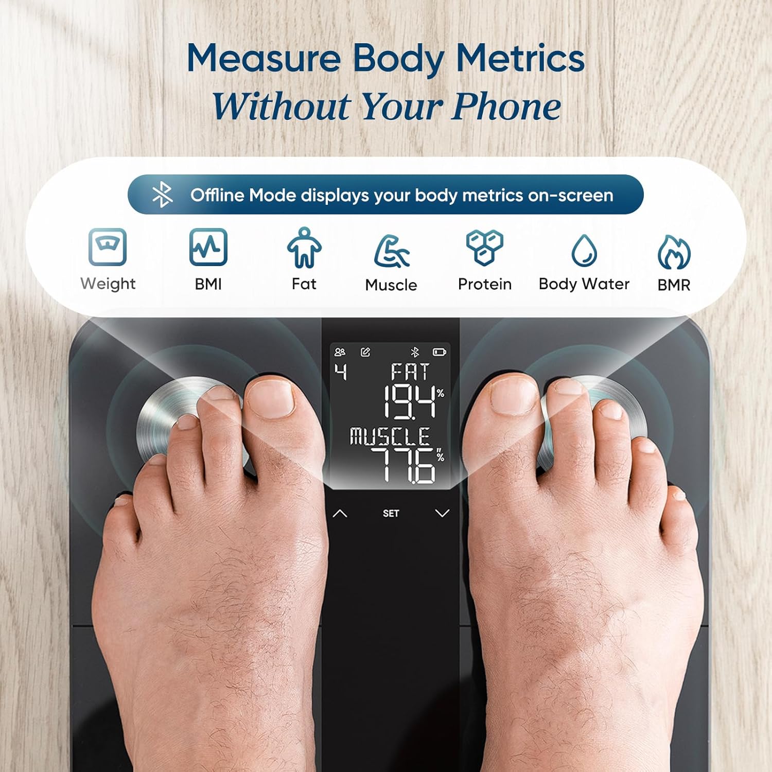 Etekcity Smart Scale with BMI, Body Fat, and 13 Metrics