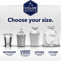 Color Scents Medium Trash Bags - 8 Gallon, 40 Bags (1 Pack of 40 Bags) Twist Tie - Cream Color Bag in Vanilla Flower Scent with Microban