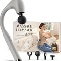 FVZ Massage Gun with Upgraded Extension Handle, 10MM Deep Tissue Massager for Pain Relief