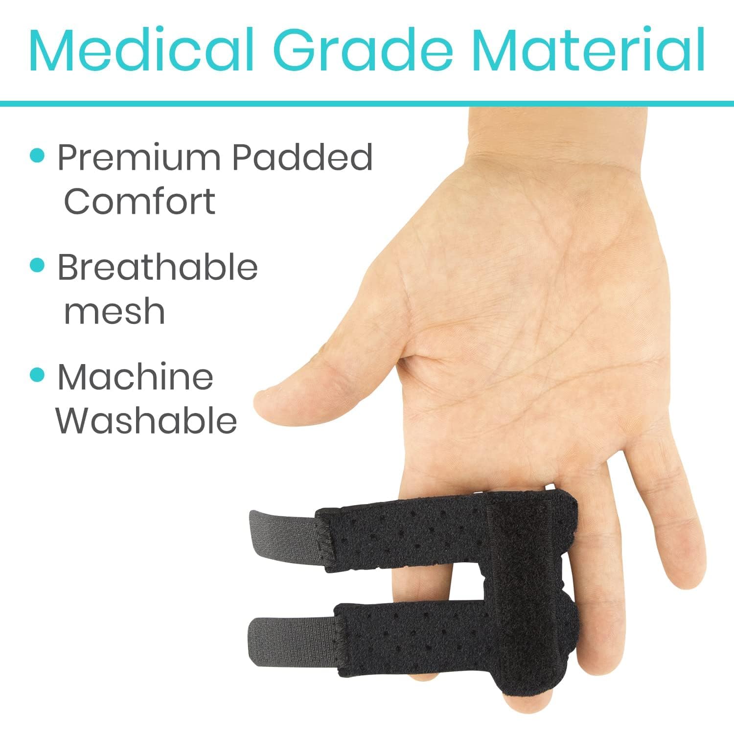 Vive Finger Splint 2 Pack - Universal Finger Straightener and Support