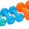 Fitvids Neoprene Dumbbell Hand Weights Set with Rack: 3/5/8 Pounds