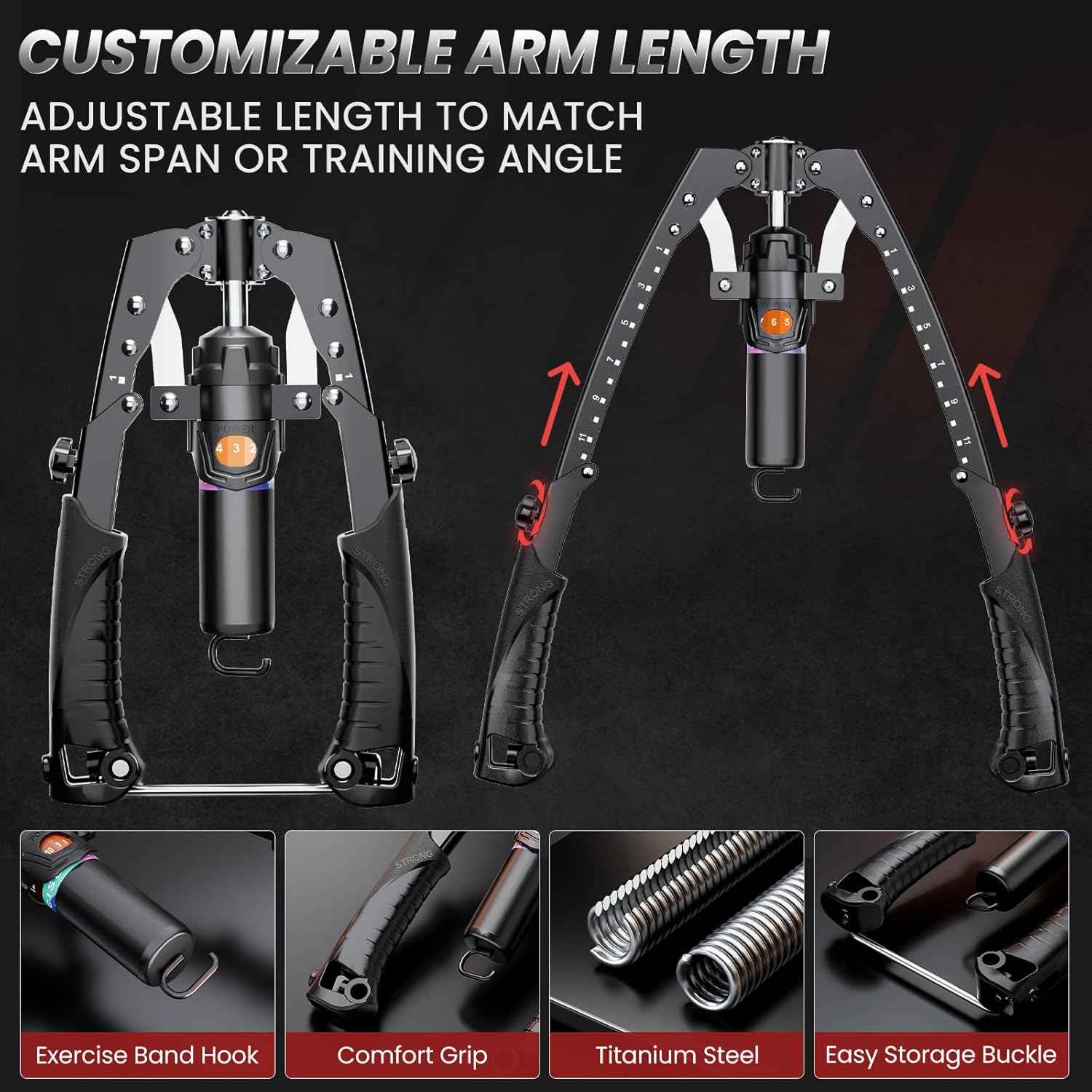Adjustable Twister Arm Trainer - 3-in-1 Hydraulic Power Chest Workout Equipment