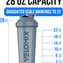 VELOMIX 28 Oz Protein Shaker Bottle, 4-Pack, Leak-Proof, Dishwasher Safe