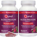 Qunol Blood Pressure Support, 3 in 1 Beets + CoQ10 + Grape Seed Extract, Beet Root Capsules that Supports Healthy Blood Circulation & Heart Healthy Energy, 60 Count (Pack of 1)