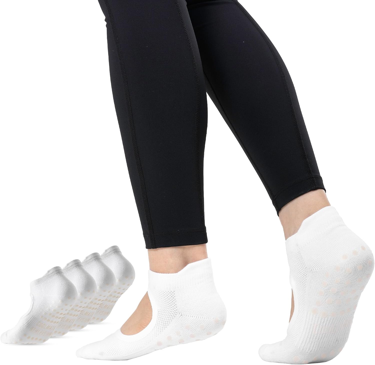 CoolMate Pilates Socks with Grips for Women, Yoga Socks