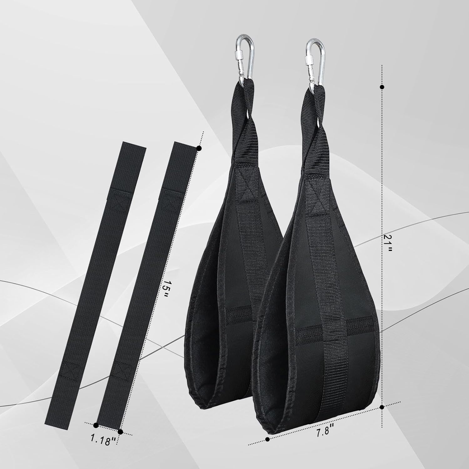Hanging Ab Straps for Pull Up Bar: Gym Ab Sling Straps for Core Workout