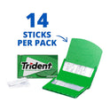Trident Spearmint Sugar-Free Chewing Gum, 12 Packs of 14 Pieces (168 Total Pieces)