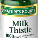 Nature's Bounty Milk Thistle 1000mg, Herbal Health Supplement, Daily Supplement, Gluten Free, Rapid Release Softgels, 50 Ct