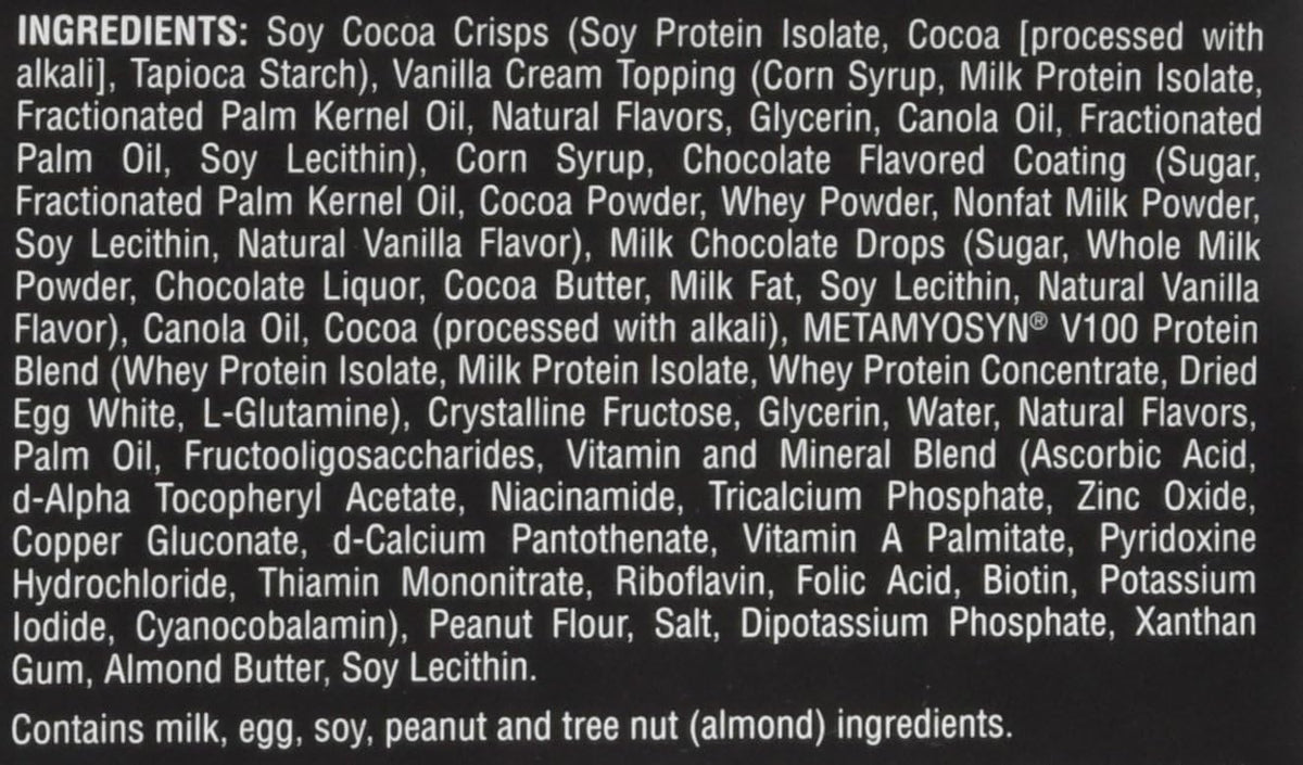 MET-Rx Big 100 Protein Bar, Meal Replacement Bar, 32G Protein, Super Cookie Crunch, 3.52 Oz (Pack of 9)