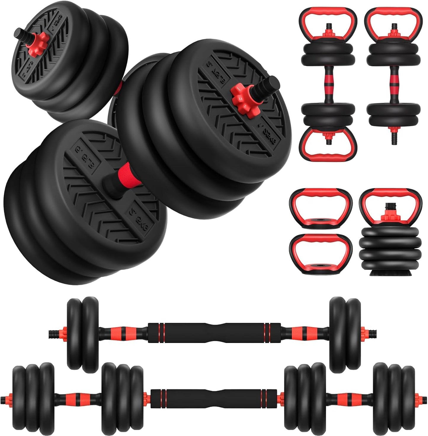 Adjustable Dumbbell Set: 20/30/40/60/80lbs Weights for Home Gym Workouts