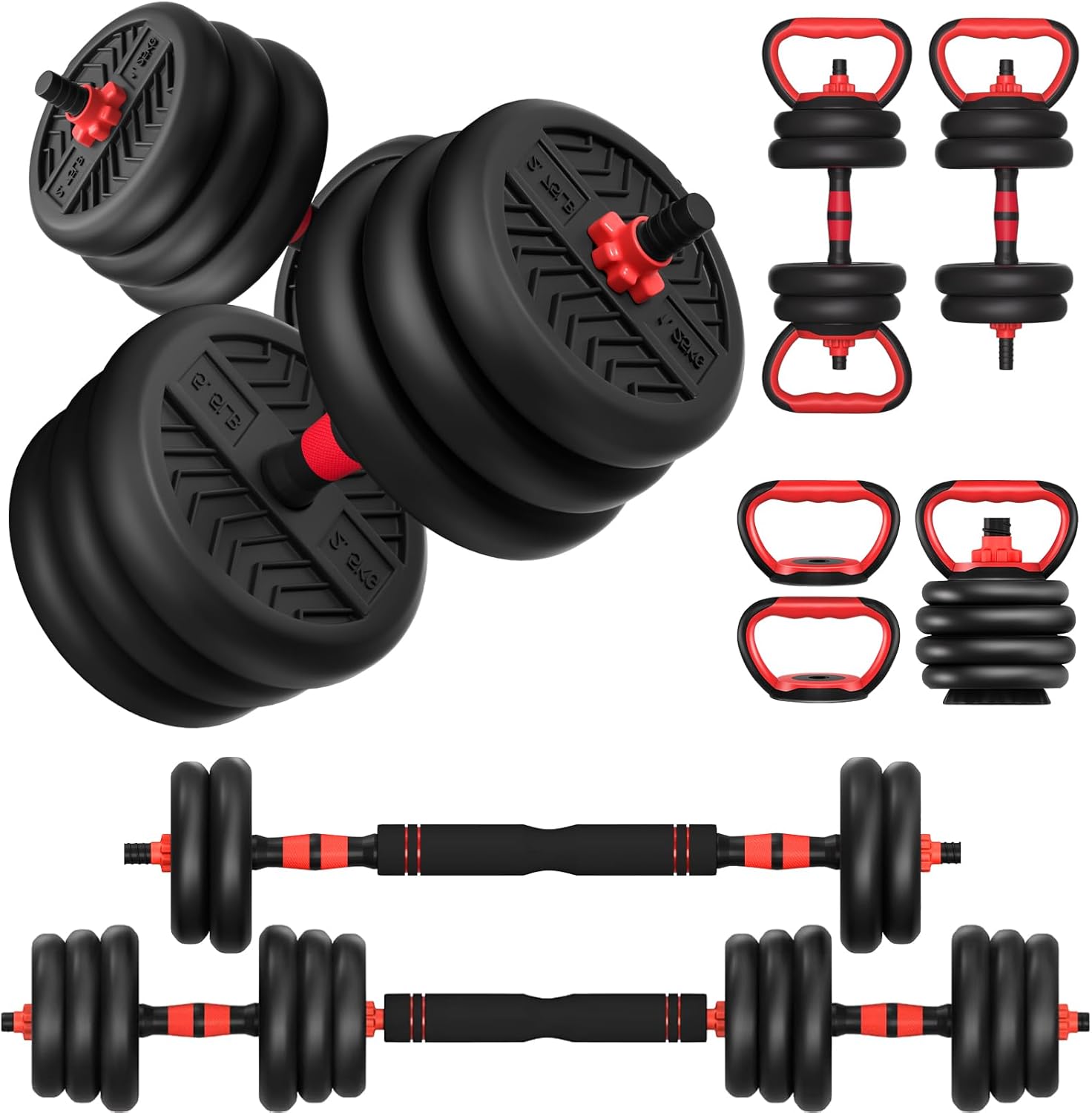 Adjustable Dumbbell Set: 20/30/40/60/80lbs Weights for Home Gym Workouts