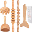 Komogir Wood Therapy Massage Tools 5-in-1 Lymphatic Drainage Massager Kit
