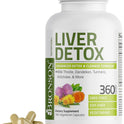 Bronson Liver Detox Advanced Detox & Cleansing Formula Supports Health Liver Function with Milk Thistle, Dandelion Extract, Turmeric, Artichoke Leaf & More, Non-GMO, 60 Vegetarian Capsules