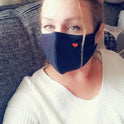 Comfso Cotton Cloth Heart Face Masks with Adjustable Nose Bridge