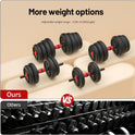 Adjustable Dumbbell Set: 20/30/40/60/80lbs Weights for Home Gym Workouts