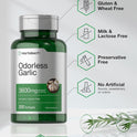 Horbäach Odorless Garlic Softgel Supplement | 200 Pills | Ultra Potent Concentrated Herbal Extract | Non-GMO & Gluten Free