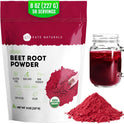 Kate Naturals Organic Beet Root Powder for Smoothies, Baking & Juice. Raw Beetroot Superfood & Natural Red Food Coloring (8oz, Non-GMO, Earthy Flavor)