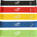 Fit Simplify Resistance Loop Exercise Bands with Instruction Guide and Carry Bag, Set of 5