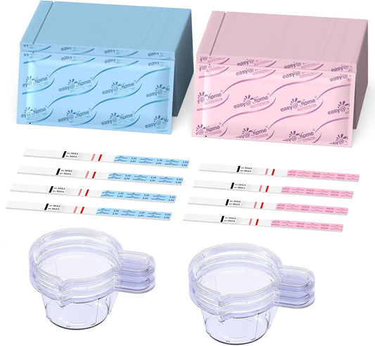 Easy@Home Ovulation and Pregnancy Test Strips Kit with 25 LH and 10 HCG Tests