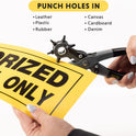General Tools Leather Hole Punch Tool - 6 Multi-Hole Sizes for Leather, Rubber, & Plastic - Hobbies & Crafts 8.5 inches