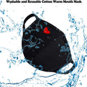 Comfso Cotton Cloth Heart Face Masks with Adjustable Nose Bridge