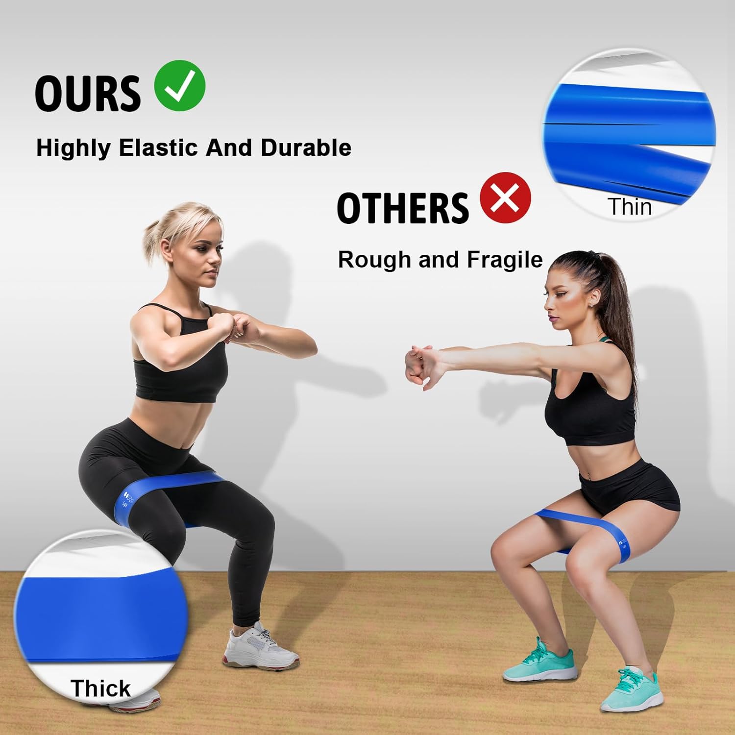 Resistance Bands Set with 5 Levels, Multi-Colored for Fitness