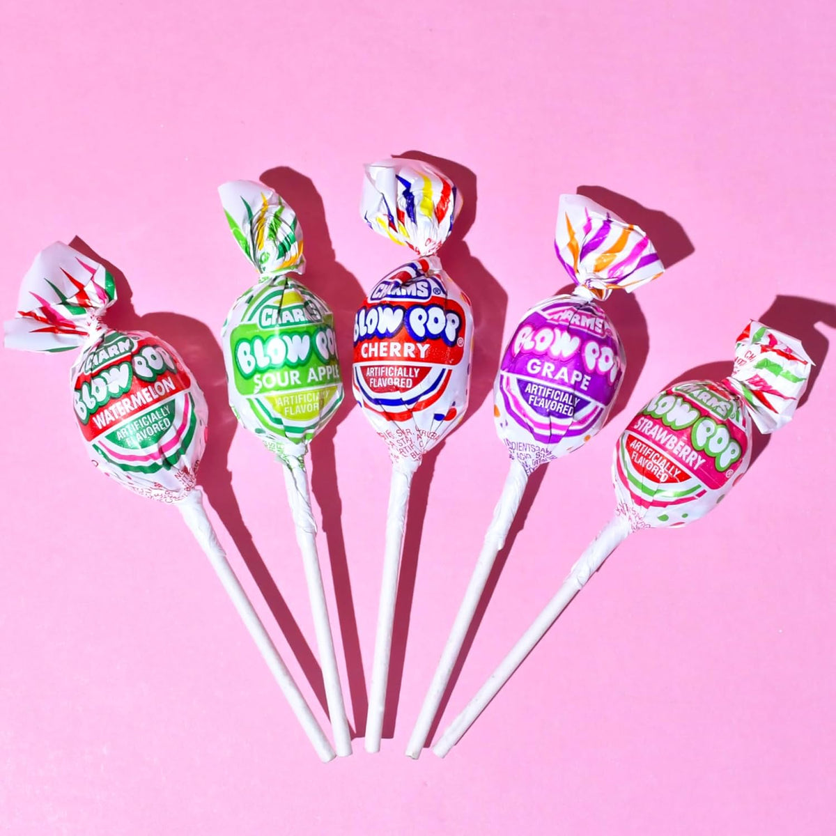 Charms Blow Pop Lollipops - Individually Wrapped Dual Candy and Gum Suckers - Peanut Free, Gluten Free - Bulk Treat for Kids and Adults - Assorted Flavors, 45 Count (29.25 oz.)