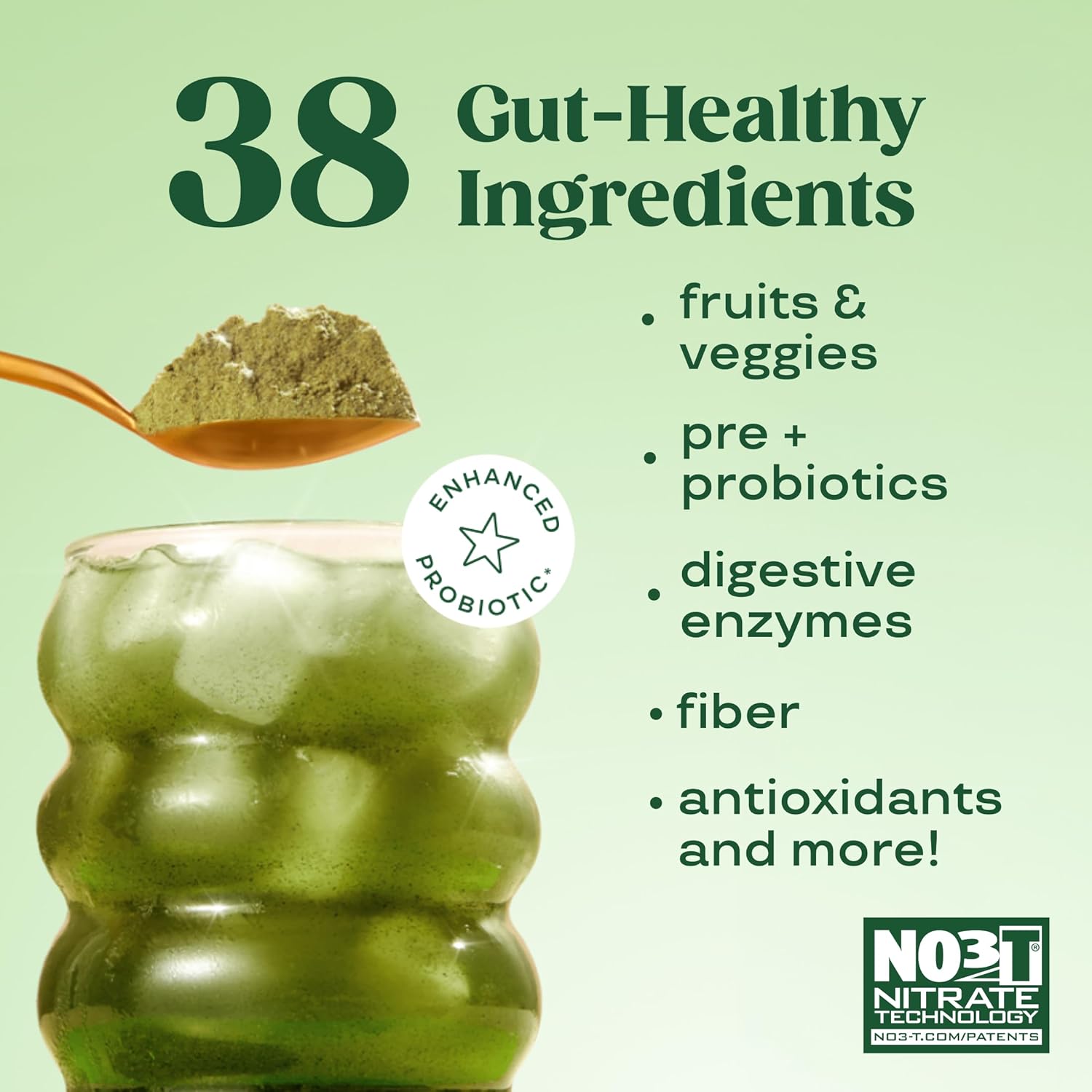 Bloom Nutrition Superfood Greens Powder with Probiotics, Prebiotics, and Digestive Enzymes for Gut Health
