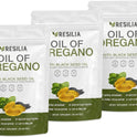 Resilia Softgels with Black Seed Oil 6000mg – Premium Grade Oregano Oil Capsules for Immune & Digestive Support – Non-GMO, Gluten-Free Softgels – Natural Herbal Wellness Supplement (60 Count)