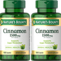 Nature's Bounty Cinnamon Capsules, Herbal Supplement, 1500mg, 100 Capsules