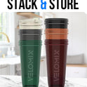 VELOMIX 28 oz Protein Shaker Bottle - 6 Pack, Earth Tones