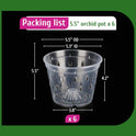 Orchid Pot, 6 Pack Orchid Pots with Holes, 5.5 Inch Clear Plastic Flower Planters for Repotting Indoor Outdoor, Breathable Slotted Nursery Planter