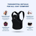 Fit Geno Posture Corrector for Women and Men, Adjustable Full Back Support