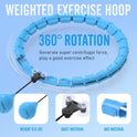 Weighted Hula Hoop for Adults - 47" Fitness Hoop with 24 Detachable Links for Weight Loss