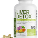 Bronson Liver Detox Advanced Detox & Cleansing Formula Supports Health Liver Function with Milk Thistle, Dandelion Extract, Turmeric, Artichoke Leaf & More, Non-GMO, 60 Vegetarian Capsules