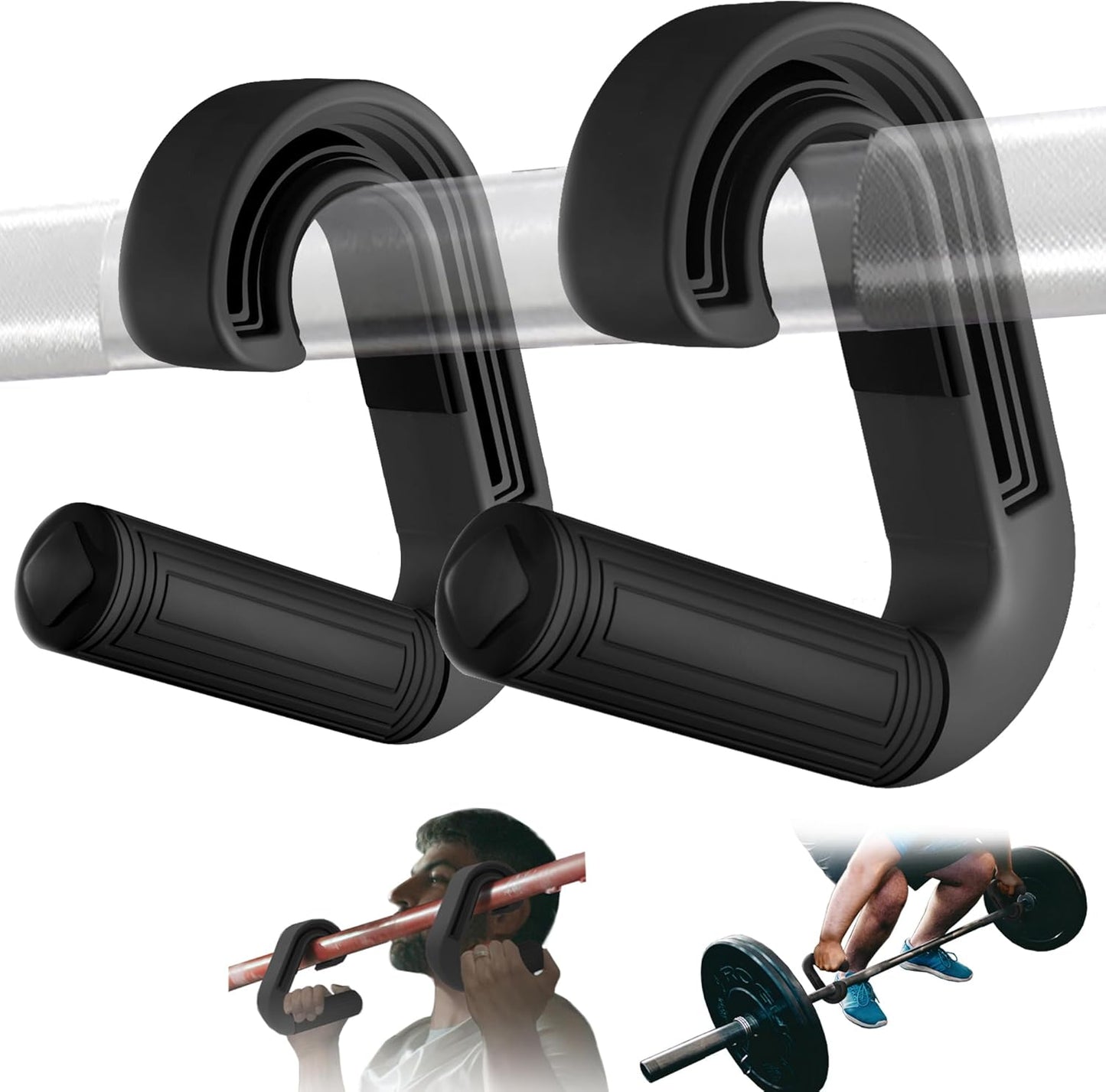 Neutral Grip Handles for Pull Up, Deadlift, Resistance Bands Home Gym Fitness