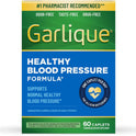 Garlique Garlic Extract Supplement, Healthy Blood Pressure Formula, Odorless & Vegan, 60 Caplets
