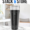 Velomix 28oz Protein Shaker Bottles - 2 Pack, Leak-Proof