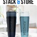 VELOMIX 28 Oz Protein Shaker Bottle, 4-Pack, Leak-Proof, Dishwasher Safe