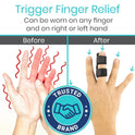 Vive Finger Splint 2 Pack - Universal Finger Straightener and Support