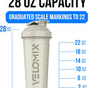 VELOMIX 28 oz Protein Shaker Bottle - 6 Pack, Earth Tones