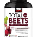 Force Factor Total Beets Blood Pressure Support Beet Root Capsules, 1800mg Organic Beet Root Powder Beet Supplement with Hawthorn Berry to Support Circulation and Blood Flow, 90 Vegetable Capsules