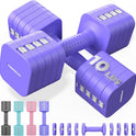 FEIERDUN DB3 5-in-1 Adjustable Dumbbell Set of 2 for Women and Men