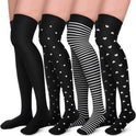 Aoliks Compression Socks for Women and Men, 4 Pairs, Gradient Compression