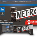 MET-Rx Big 100 Protein Bar, Meal Replacement Bar, 32G Protein, Super Cookie Crunch, 3.52 Oz (Pack of 9)