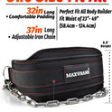 Dip Belt With 37-40" Chain, 550-650lbs Capacity, Weightlifting Belt for Dips & Pullups