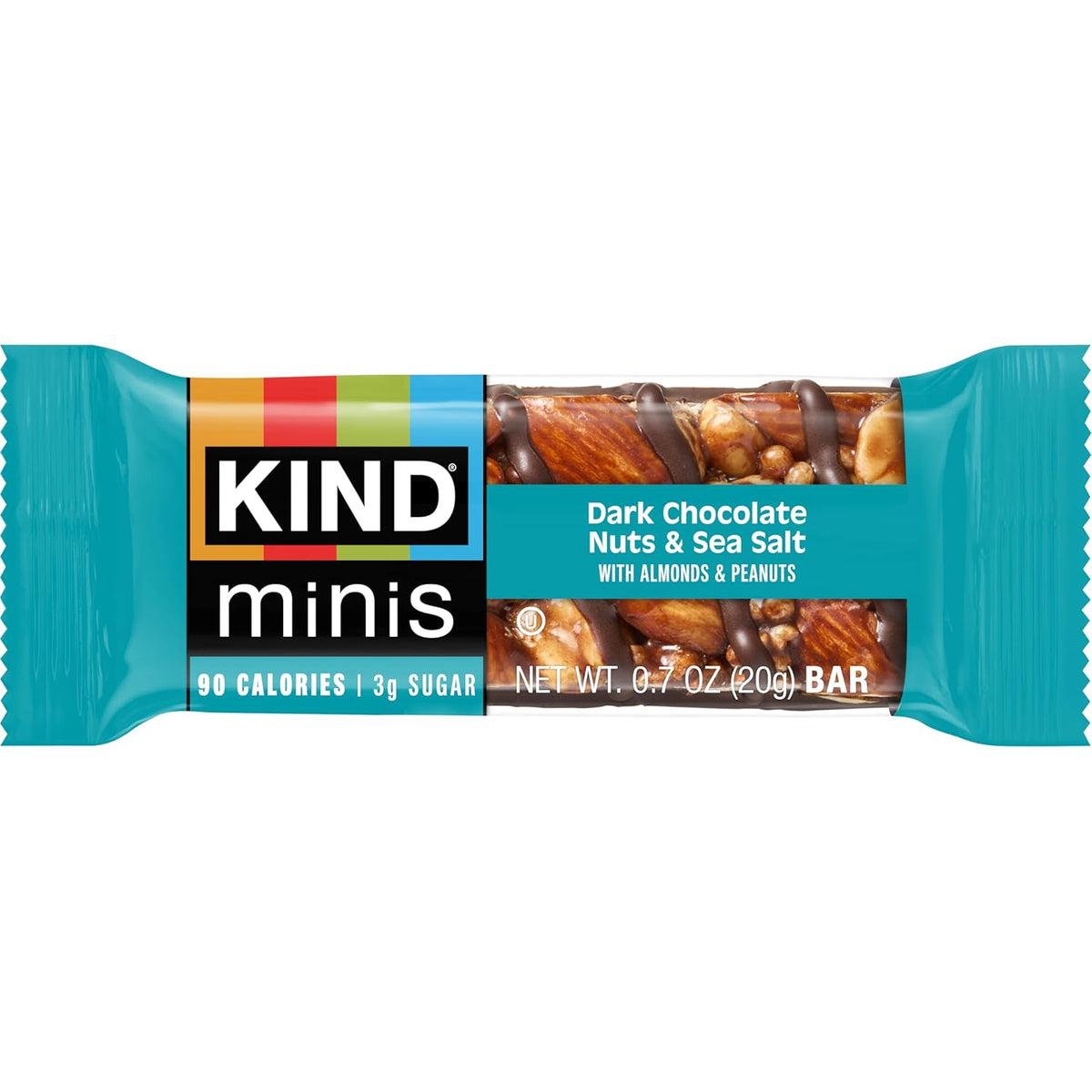 KIND Minis, Dark Chocolate Nuts & Sea Salt, Healthy Snacks, Gluten Free, Low Calorie Snacks, Low Sugar, 10 Count